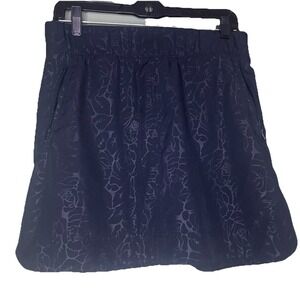 💣 Orvis Women's Black On Black Floral Active Skirt W Shorts Under Layer  Size M